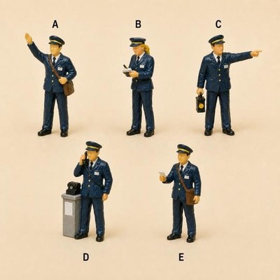 1:87 Scale Assistant Conductor Miniature Figure for HO Train Layouts