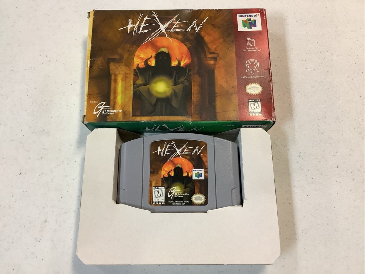 Hexen (Nintendo 64, 1997) N64 No Manual Boxed *Tested