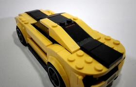 Custom Yellow/Black Ford Mustang GT - This is a modified LEGO 75871 Speed Champi