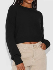 NEW Wild Fable Women's Cropped Lightweight Crewneck Pullover Sweater Size Medium