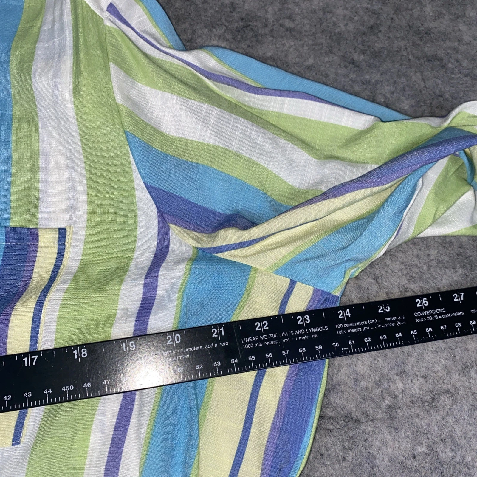 VETEMENTS Abito Cato Cravatta Vita 18 20W Bottoni davanti Verticali Righe Scollo a V Primaverile Colorato