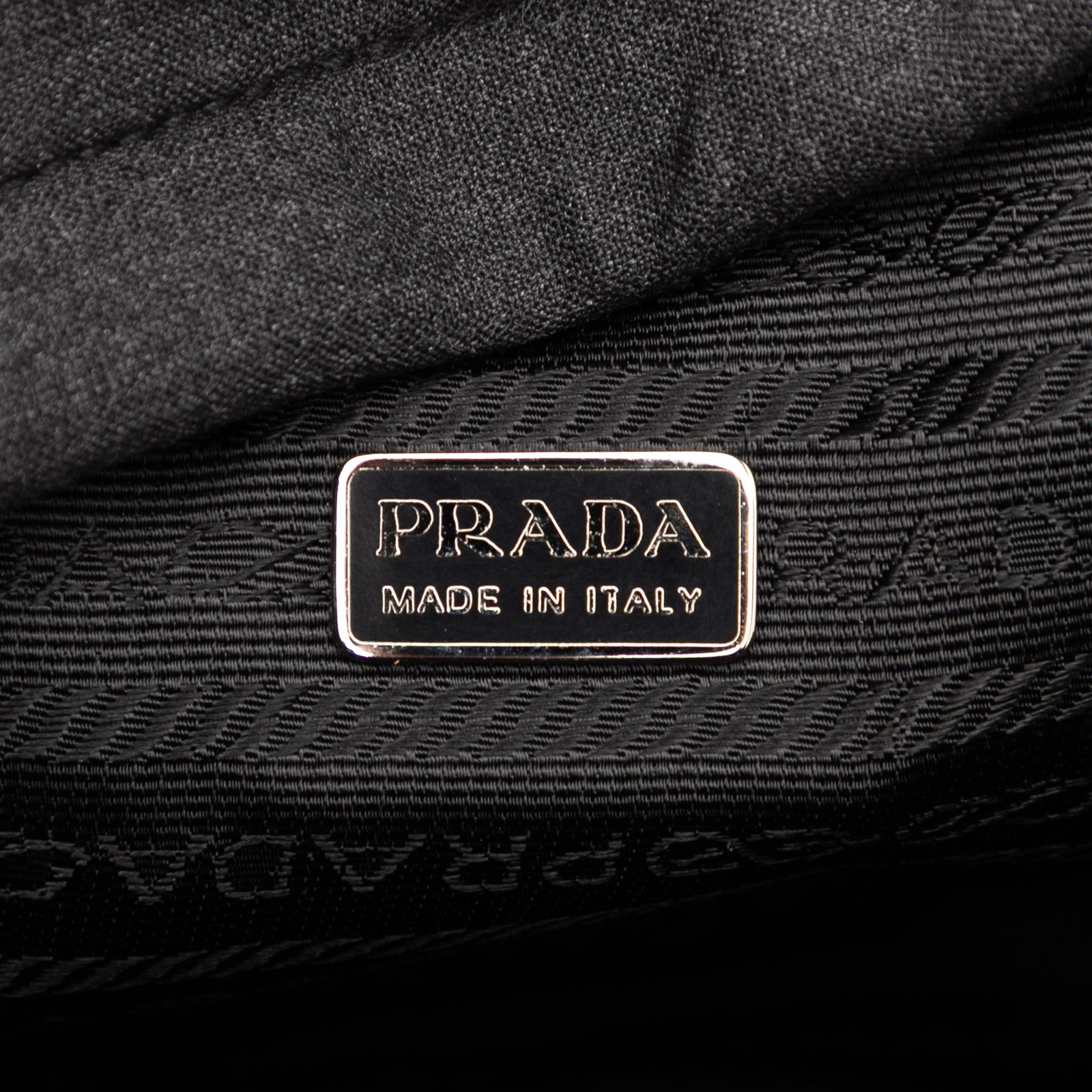 Authenticated Prada Polyester Charcoal Fabric Pou… - image 5