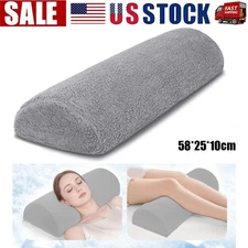 New Knee Pillow for Back Sleeping Memory Foam Half Moon Bolster Pillow for Legs