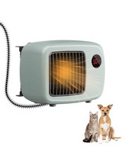 BWOGUE Large Dog House Heater with Thermostat, 300W/600W Outside Pet White