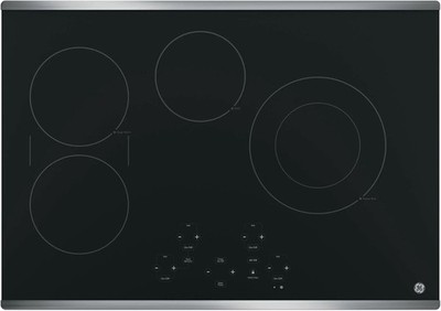 GE JP5030SJSS 30  Electric Radiant Cooktop Black Glass 4 Burner Power Boil NEW