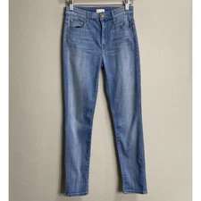 MOTHER High Waisted Looker Crop Jean In The Welcome Home Garden Club Wash 25