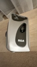 RCA FM Cassette Player Portable Silver Belt Clip Headphone Jack