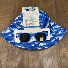 Baby Toddler Boys Shark Sunglasses And Hat Set Ages 0-3 Years