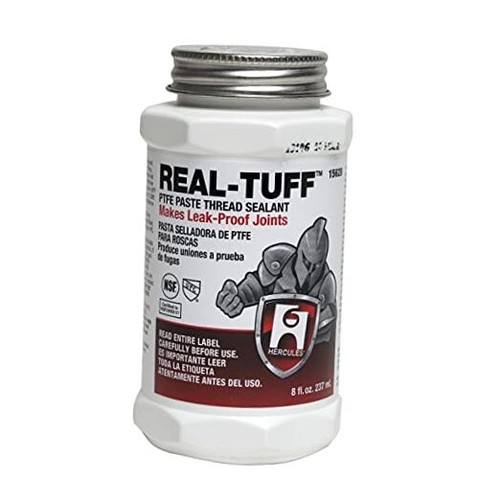 15620 Real-Tuff Heavy Duty PTFE Pipe Thread Sealant, White, 8 oz.