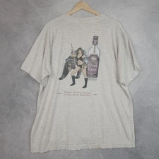 Vintage Black Haus Shirt Mens XL Gray Fantasy Art Warrior Promo Schnapps USA 90s
