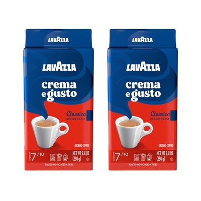 Lavazza 2 Pack Crema E Gusto Ground Coffee 8.82 Ounce (Pack of 2), crema 