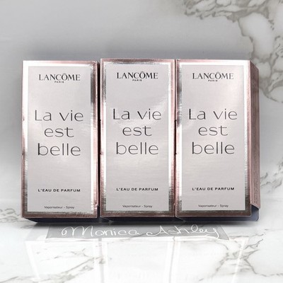 3x LANCOME La Vie Est Belle L'EAU De Parfum Spray Sample 1.2ml Perfume Sample