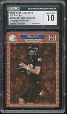 2024 Leaf Pro Set Orange Shimmer Sam Leavitt 2/10 RC Rookie Gem Mint CGC 10