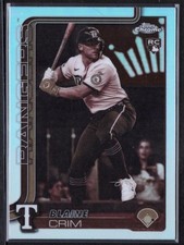Blaine Crim 2025 Topps Chrome Update #USC83 Sepia Refractor Rookie Rangers