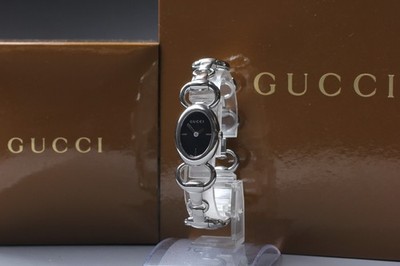 【 Exc+5 Full Set】 GUCCI 118 Tornabuoni Black Dial Damen Quarzuhr JAPAN