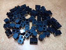 LEGO BULK LOT OF 56 BLACK MODIFIED BRICKS STUDS ON 2 SIDES 1X2 52107