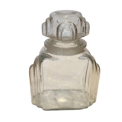 Art Deco Skyscraper Apothecary Candy Jar Drug Store Pharmacy Ornate VTG 9.5 