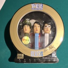 PEZ Elvis Presley Collectors Dispenser Set in Window Display Package
