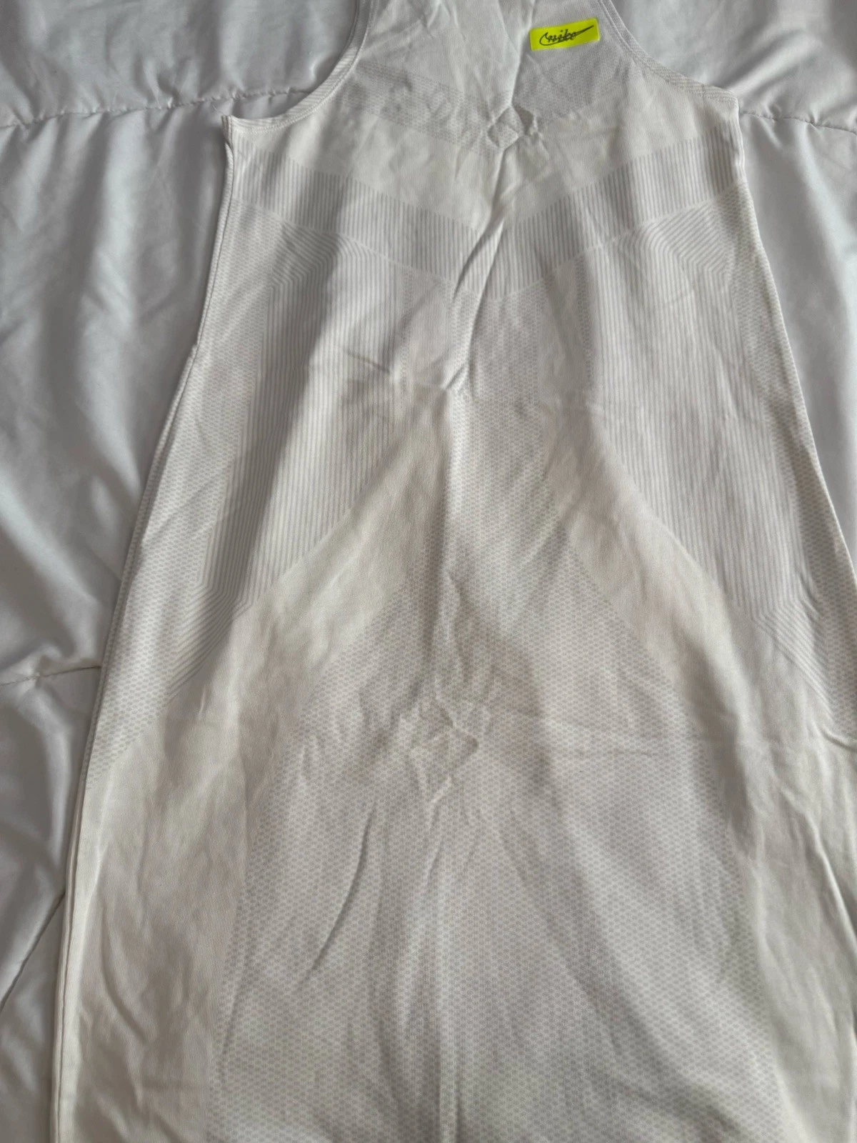 OFF WHITE Abito Nike donna abbigliamento sportivo crociera logo lounge Summit DC2797 121 bianco sporco XS