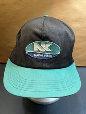 Vintage NK Sandoz Seeds K-Products Made In USA Snapback Teal Black Farm Hat