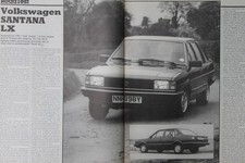 Original 1984 Motor extracted mag road test (folded) VW VOLKSWAGEN SANTANA LX