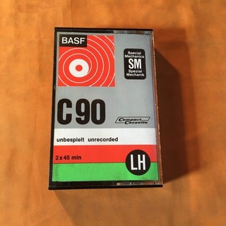 Cassette BASF C 90 IEC I/posición normal muy buen estado 1971