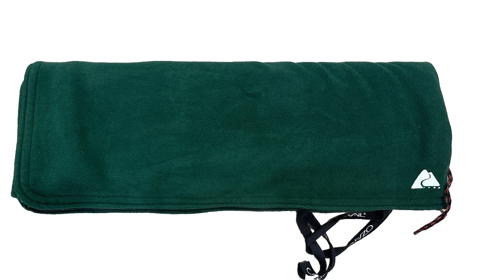 Ozark Trail Hunter Green Fleece Camping Blanket With Zipper 78"x 29" - Image 3 of 4