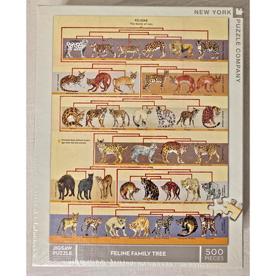New 500pcs ''Feline Family Tree'' by the New York Puzzle Company New