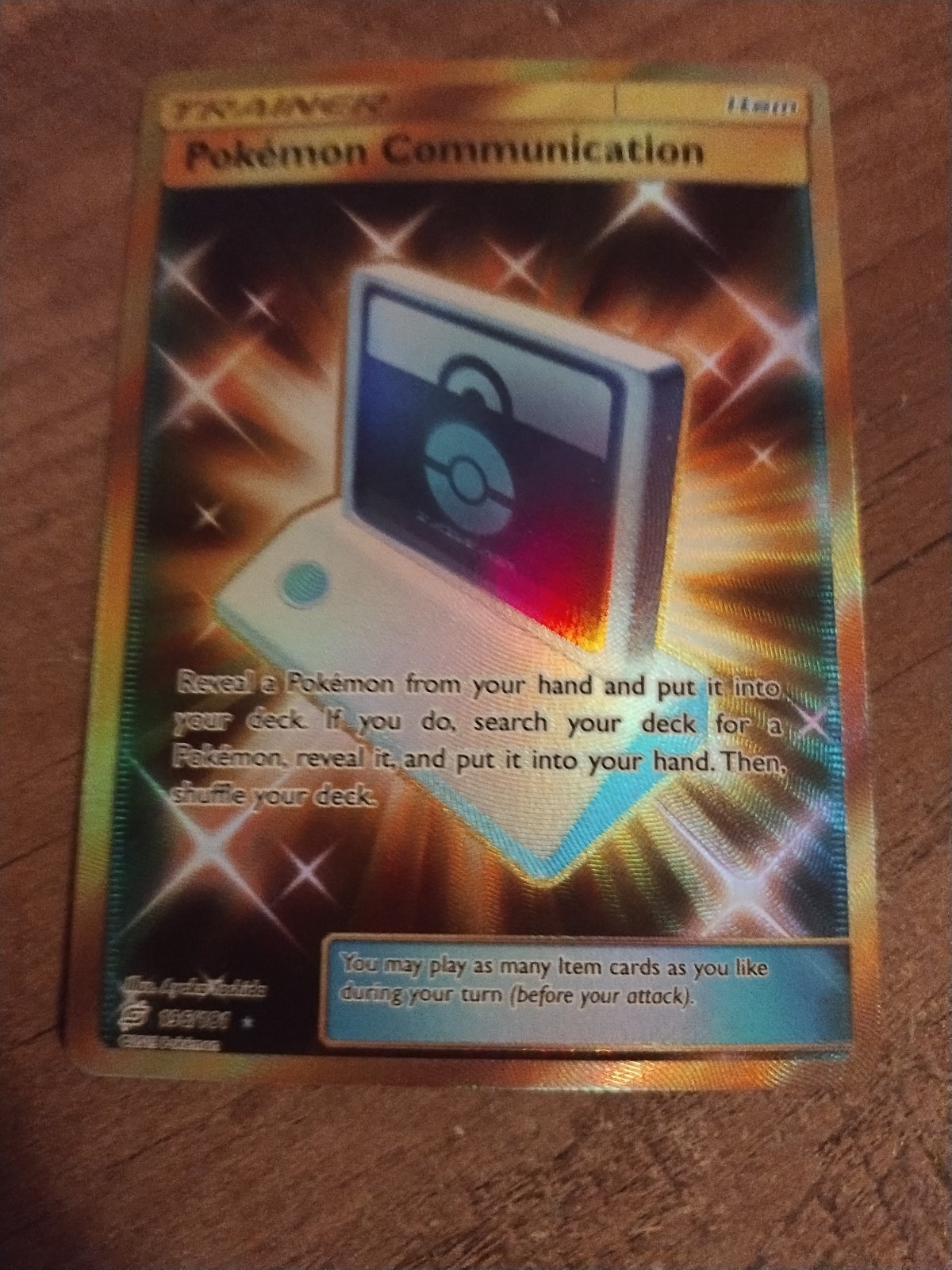 Pokemon Communication (Secret) 196/181 Sm-Team Up Holo-NM