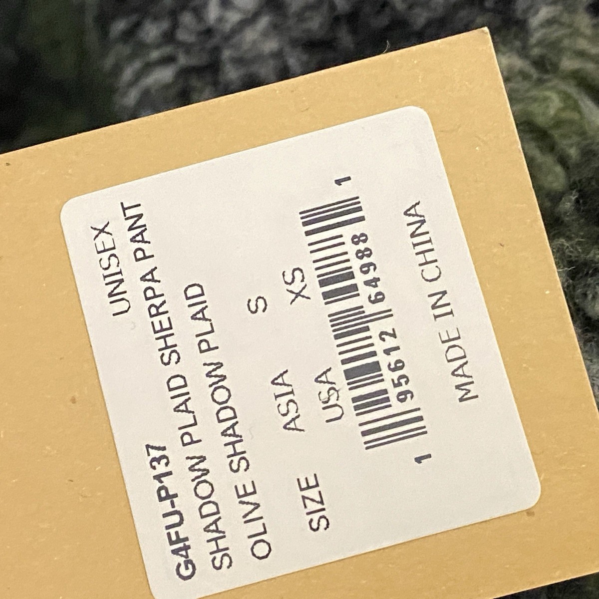 pp-「p」 Gramicci Sherpa Pants Mens XS 26x28 Green Shadow Plaid Belted