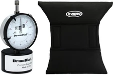 DrumDial Drum Tuner + Evans EQ Pad Bass Drum Muffler Value Bundle