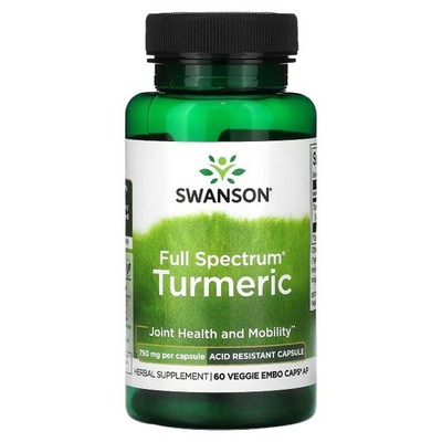 Kurkuma 750 mg 60 Veggie EMBO Caps AP Swanson Health Products