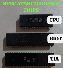 ATARI 2600 OEM MANUFACTURER CHIPS - TIA, RIOT, CPU, FULLY TESTED AND WORKING!