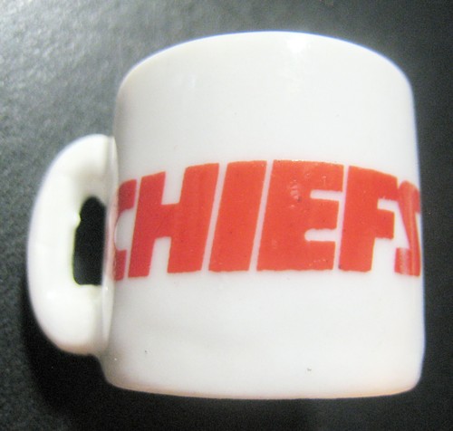 MINI TAZA ANTIGUA KANSAS CITY CHIEFS NFL EQUIPO DE FÚTBOL AMERICANO LOGOTIPO - Imagen 2 de 3