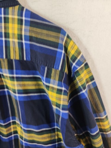 Twenty X Mens 2XT Blue Plaid Long Sleeve Button Up Shirt - Picture 12 of 17