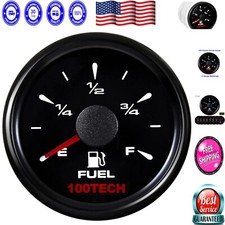 0-90 Ohm Marine Fuel Level Gauge 52mm with 8 Color Backlit -  Replacement