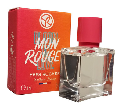 MINI Yves Rocher BLOOM IN LOVE MON ROUGE! Eau De Parfum Splash Women 0.16 fl oz
