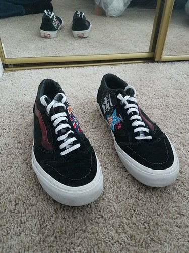 RARE VANS The RAMONES/BEATLES ULTRACUSH PRO SUEDE/CANVAS SKATEBOARDING Shoes red - Picture 6 of 12