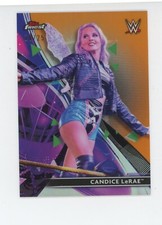 Candice LeRae 2021 Topps Finest WWE Autograph Card orange Parallel Version 16/25