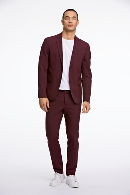 Lindbergh white mens classic suit slim fit boedeaux mel size US 36R