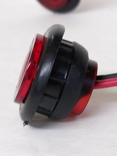 TEN 3/4" Red LED Clearance Side Marker Bullet Trailer Light Truck J51 P2 DOT13 - Picture 4 of 4