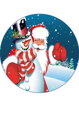 CHRISTMAS #5 7.5 INCH/19 CM EDIBLE RICE PAPER CAKE TOPPER