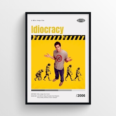 Idiocracy Movie Poster Print, Wall Art - Unframed