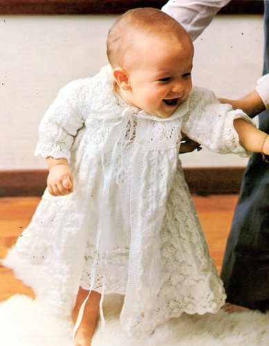 Home Journal Crochet & Knits No 2 for Baby. 0-6 months Christening Dress Bootees - Picture 5 of 12