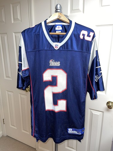 Reebok Doug Flutie NE PATRIOTS #2 Mens NFL Team JERSEY Autographed Sz M - Picture 2 of 5