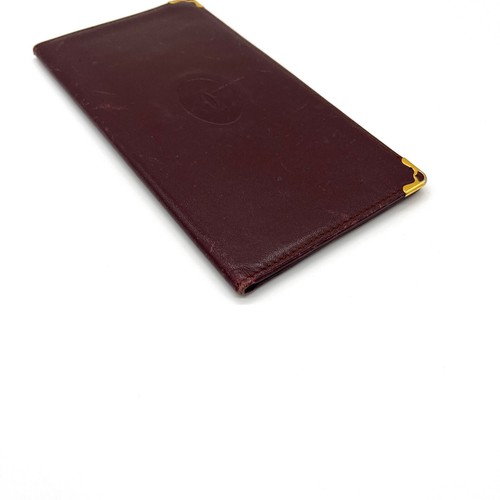 Cartier Wallet Must Bordeaux Leather Long Bifold Purse From Japan Authentic - Picture 5 of 15