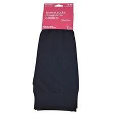 Women’s Black Dress Socks 2 Pairs Size 6–11 Lightweight Trouser Everyday Comfort