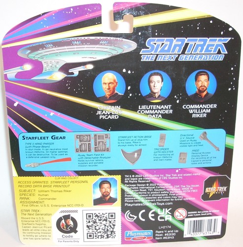 2022 Star Trek Next Generation ACTION FIGURE (Lot of 3) Picard Data Riker NEW 5" - Picture 3 of 7