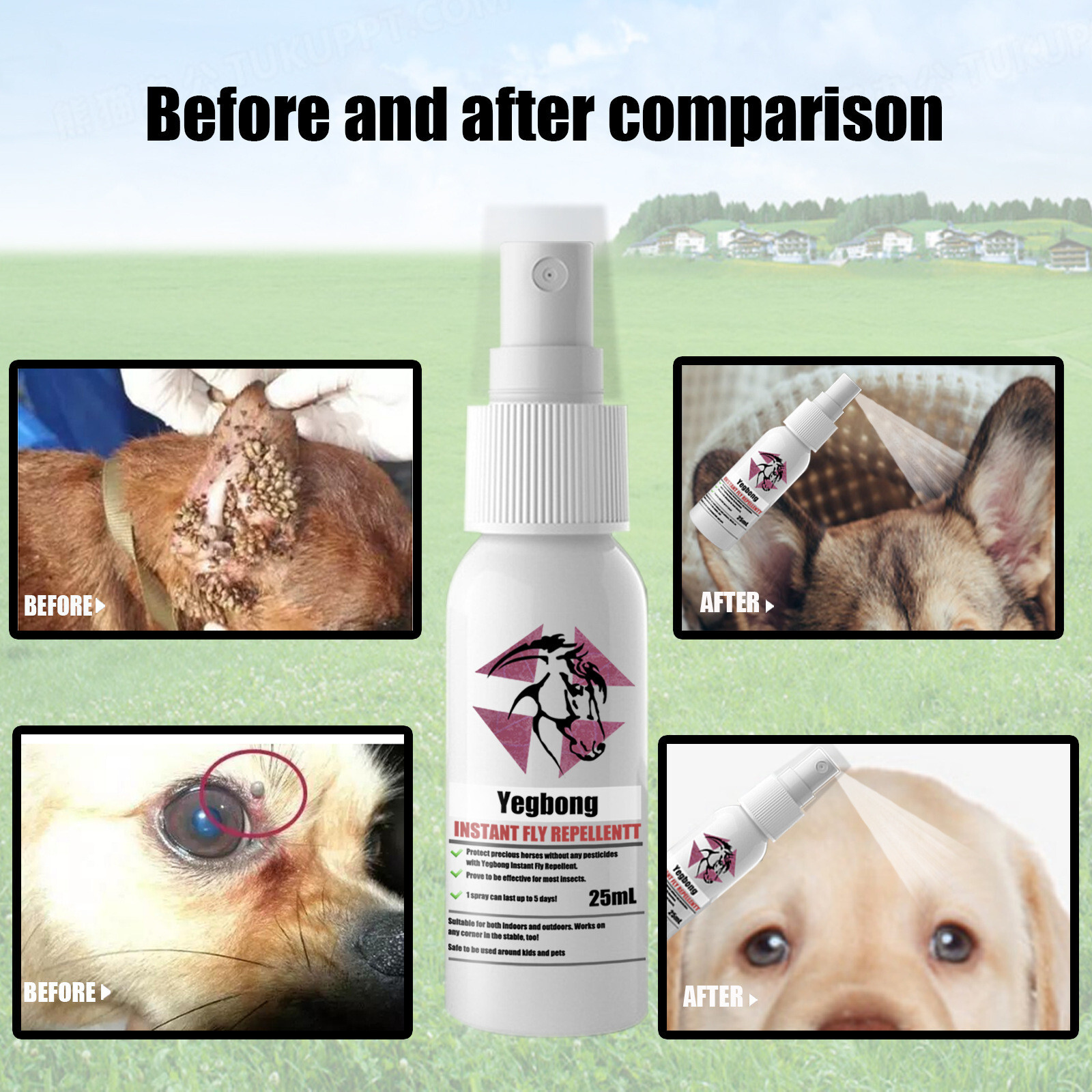 Pet Dog Cat Insect Repellent 25ML Specially Formulated Pet Spray For