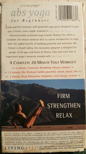 Abs Yoga for Beginners VHS Tape w Rodney Yee Living Yoga - Picture 2 of 3